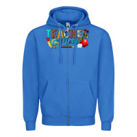 True Royal teacher mom Zipper Hoodie - texasbilliewilder