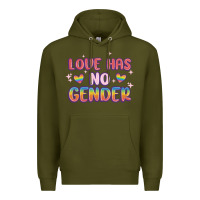 Army Green love no gender Premium Hoodie - MaliasSmallBusiness
