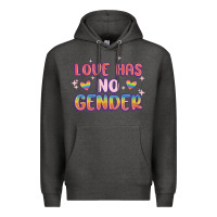 Charcoal Heather love no gender Premium Hoodie - MaliasSmallBusiness