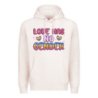Pale Pink love no gender Premium Hoodie - MaliasSmallBusiness