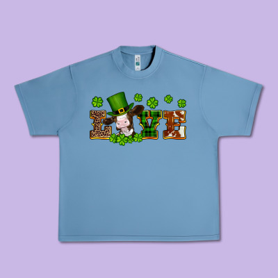 St Patricks Love Heifer Urban Heavy Tee Designed By Artiststas