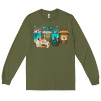 Army Green jesus coffee cups Long Sleeve Tee - texasbilliewilder
