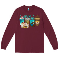 Burgundy jesus coffee cups Long Sleeve Tee - texasbilliewilder