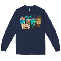 Navy jesus coffee cups Long Sleeve Tee - texasbilliewilder
