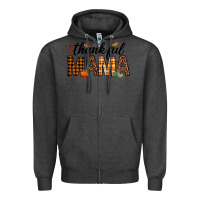 Charcoal Heather thankful mama Zipper Hoodie - texasbilliewilder