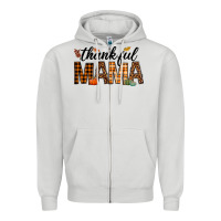 Dove Grey thankful mama Zipper Hoodie - texasbilliewilder