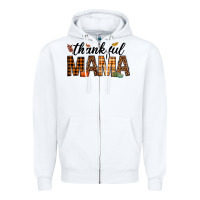 White thankful mama Zipper Hoodie - texasbilliewilder