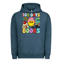 Pigment Midnight Navy 100 days in the books Urban Hoodie - MaliasSmallBusiness