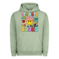 Pigment Oil Green 100 days in the books Urban Hoodie - MaliasSmallBusiness