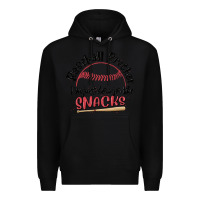Black baseball brother i'm just here for the snacks Premium Hoodie - MaliasSmallBusiness