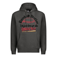 Charcoal Heather baseball brother i'm just here for the snacks Premium Hoodie - MaliasSmallBusiness