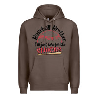 Coffee baseball brother i'm just here for the snacks Premium Hoodie - MaliasSmallBusiness