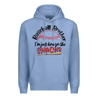 Colony Blue baseball brother i'm just here for the snacks Premium Hoodie - MaliasSmallBusiness