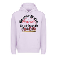 Lilac baseball brother i'm just here for the snacks Premium Hoodie - MaliasSmallBusiness