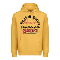 Mustard baseball brother i'm just here for the snacks Premium Hoodie - MaliasSmallBusiness