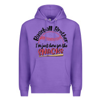 Purple baseball brother i'm just here for the snacks Premium Hoodie - MaliasSmallBusiness