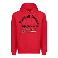 Red baseball brother i'm just here for the snacks Premium Hoodie - MaliasSmallBusiness