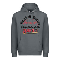 Rock baseball brother i'm just here for the snacks Premium Hoodie - MaliasSmallBusiness
