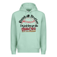Seafoam baseball brother i'm just here for the snacks Premium Hoodie - MaliasSmallBusiness