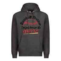 Smoke baseball brother i'm just here for the snacks Premium Hoodie - MaliasSmallBusiness