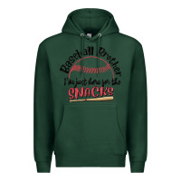Sports Green baseball brother i'm just here for the snacks Premium Hoodie - MaliasSmallBusiness