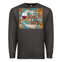 Smoke all i need are books and wine Premium Sweatshirt - JahusDesignShop