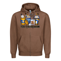 Chestnut tis' the season volleyball coffee cups Zipper Hoodie - Zillion Design Studio