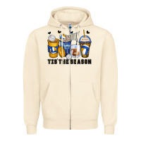 Sandshell tis' the season volleyball coffee cups Zipper Hoodie - Zillion Design Studio