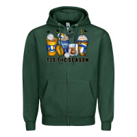 Sports Green tis' the season volleyball coffee cups Zipper Hoodie - Zillion Design Studio
