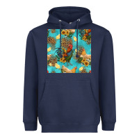Navy poultry animals seamless pattern Heavyweight Hoodie - HRA Design Shop