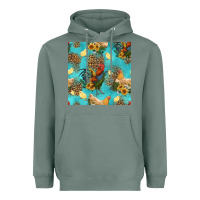 Sage poultry animals seamless pattern Heavyweight Hoodie - HRA Design Shop