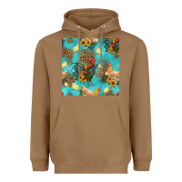 Toasted Coconut poultry animals seamless pattern Heavyweight Hoodie - HRA Design Shop
