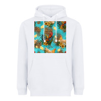 White poultry animals seamless pattern Heavyweight Hoodie - HRA Design Shop