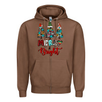 Chestnut western trees merry and bright christmas Zipper Hoodie - RanaPortraitStore