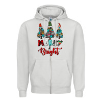 Western Trees Merry And Bright Christmas Zipper Hoodie | Teevron