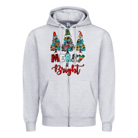 Heather Grey western trees merry and bright christmas Zipper Hoodie - RanaPortraitStore