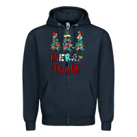 Navy western trees merry and bright christmas Zipper Hoodie - RanaPortraitStore