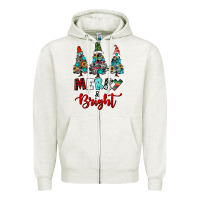 Oatmeal Heather western trees merry and bright christmas Zipper Hoodie - RanaPortraitStore