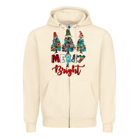 Sandshell western trees merry and bright christmas Zipper Hoodie - RanaPortraitStore