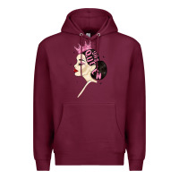 Burgundy yas queen Premium Hoodie - MaliasSmallBusiness