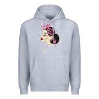 Heather Grey yas queen Premium Hoodie - MaliasSmallBusiness