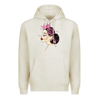Oatmeal Heather yas queen Premium Hoodie - MaliasSmallBusiness