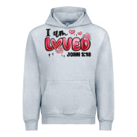 Heather Grey i am loved john 3 16 Urban Hoodie - MaliasSmallBusiness