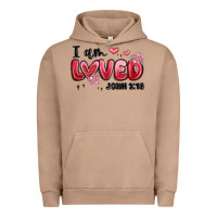 Pigment Burro i am loved john 3 16 Urban Hoodie - MaliasSmallBusiness
