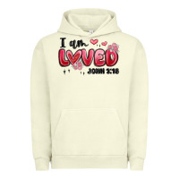 Pigment Pistachio i am loved john 3 16 Urban Hoodie - MaliasSmallBusiness