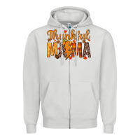 Dove Grey thankful mama Zipper Hoodie - texasbilliewilder