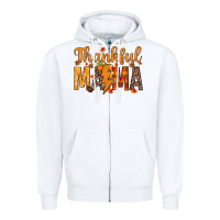 White thankful mama Zipper Hoodie - texasbilliewilder
