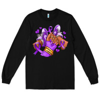 Black domestic violence afro girl sneakers Long Sleeve Tee - RanaPortraitStore