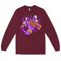 Burgundy domestic violence afro girl sneakers Long Sleeve Tee - RanaPortraitStore