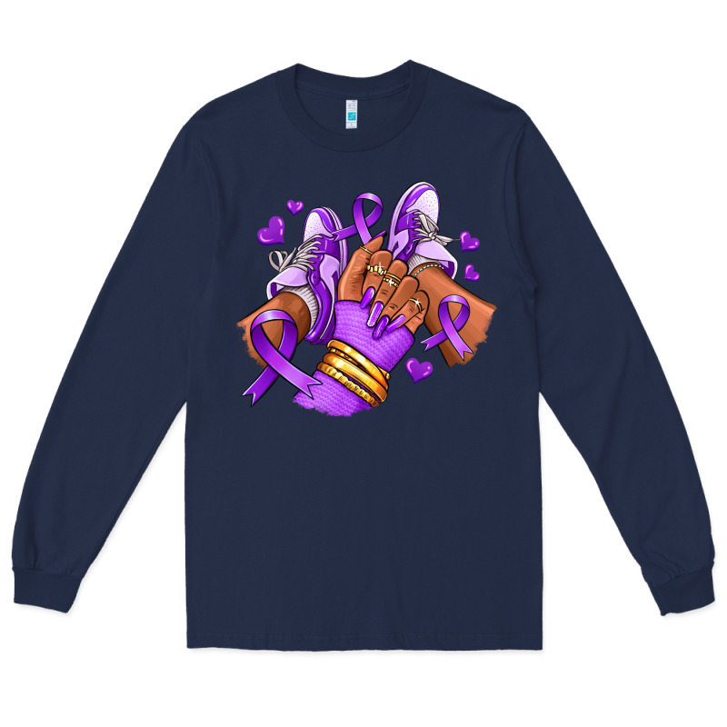 Domestic Violence Afro Girl Sneakers Long Sleeve Tee by RanaPortraitStore | Teevron